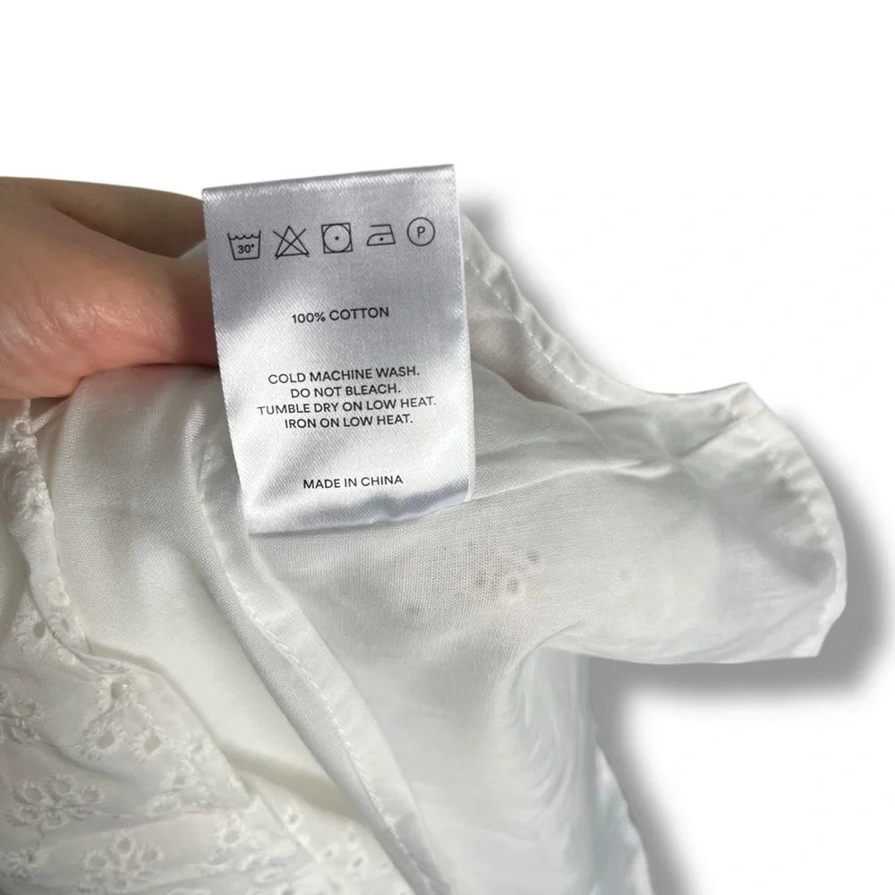 Peppermayo Sweetness Mini Dress - White Size 4 Cotton Eyelet Romantic Corset NWT - Picture 10 of 13